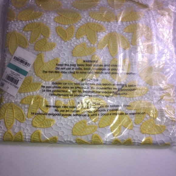 Charter Club Women's 0X Plus Size Lace-Front Tank Blouse Yellow - Picture 5 of 6